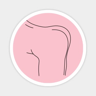 Abstract Buttock 2 and Body Line Art Magnet